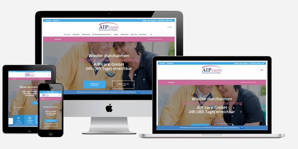 Pflegedienst Website AIPcare